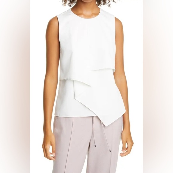 Club Monaco Drape Front Sleeveless Blouse - Picture 1 of 7